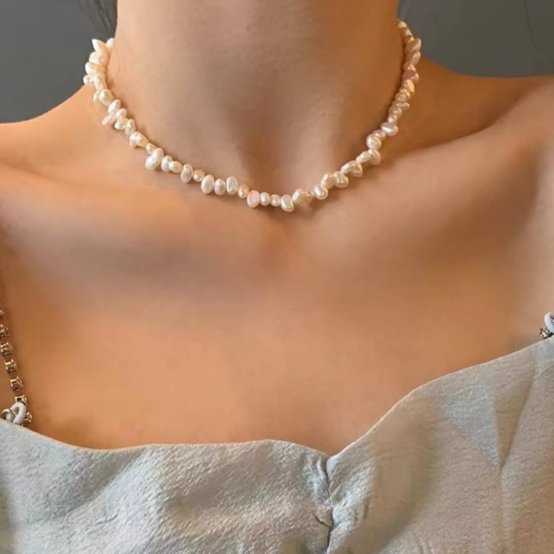 Kendra Freshwater Baroque Pearl Necklace | Rozy Jewellery