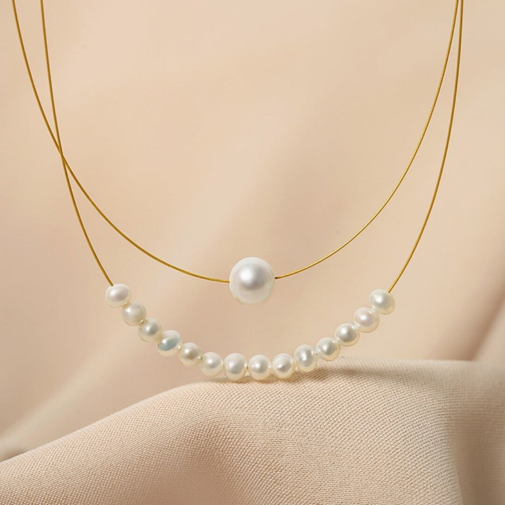 Marjorie Double Layered Pearl Necklace