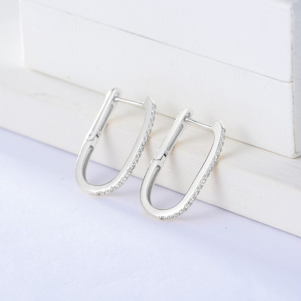 Althea Hoops Earrings in s925 with white gold plating