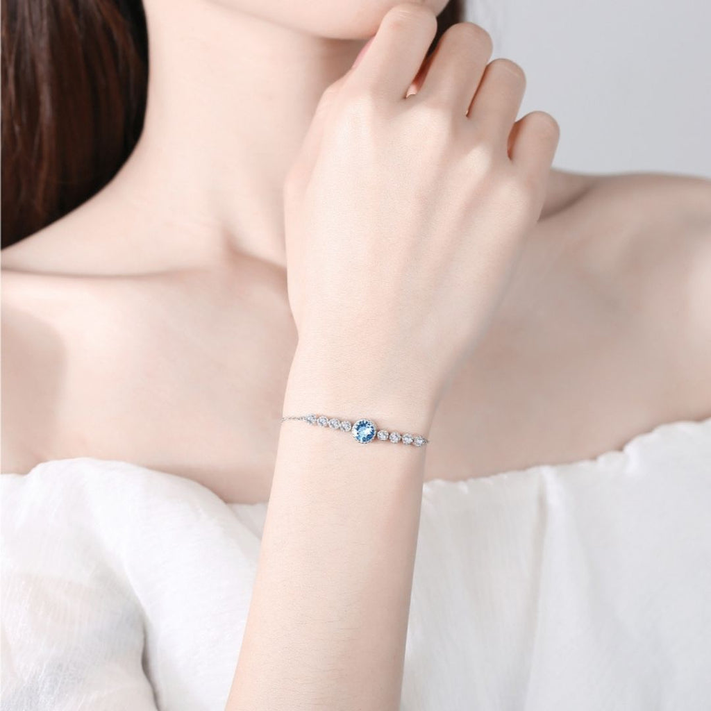 Isabel Blue Crystal Bracelet in s925