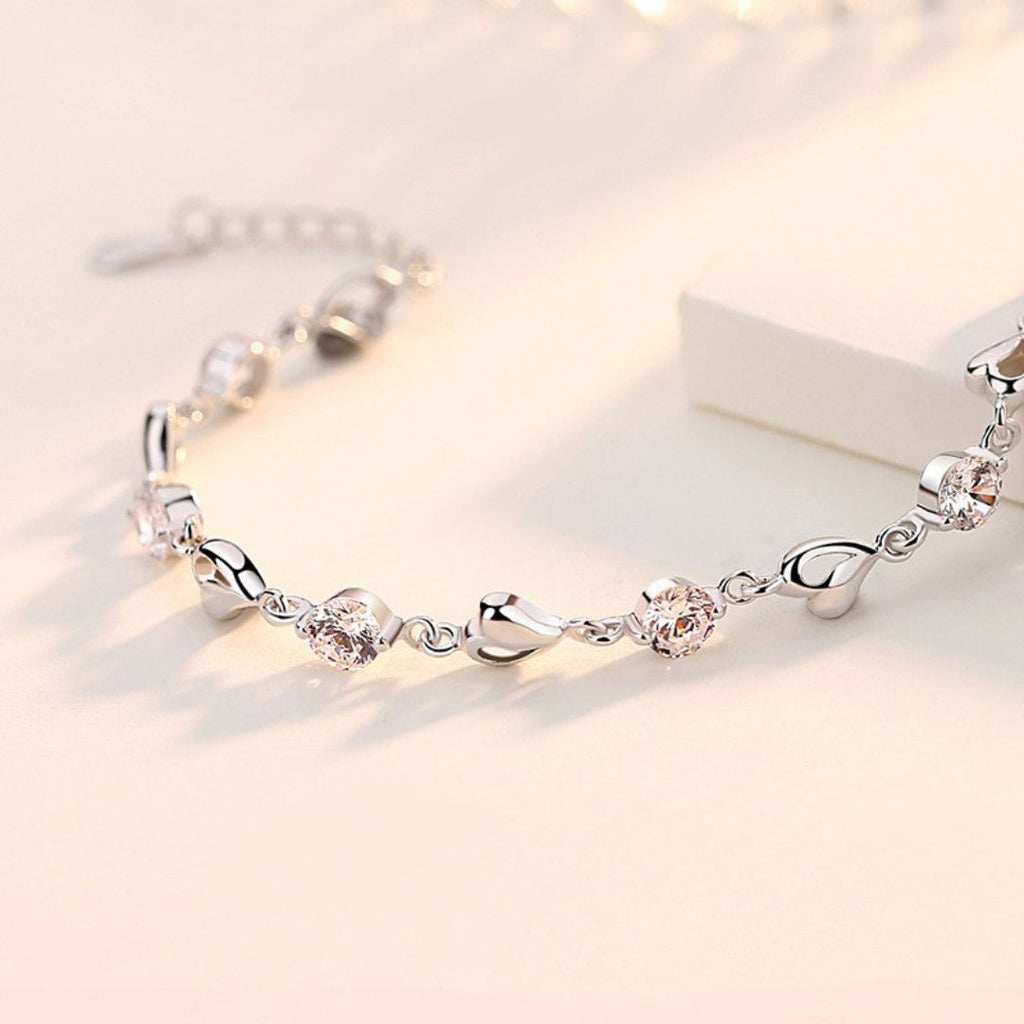 Amore Heart Bracelet in s925 with platinum plating