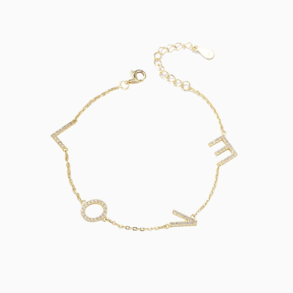 Love Letter Bracelet in s925 with gold plating