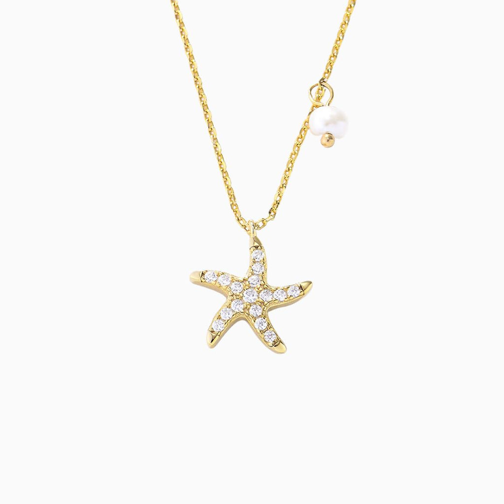 Cora Starfish Pendant Necklace in s925 with gold plating