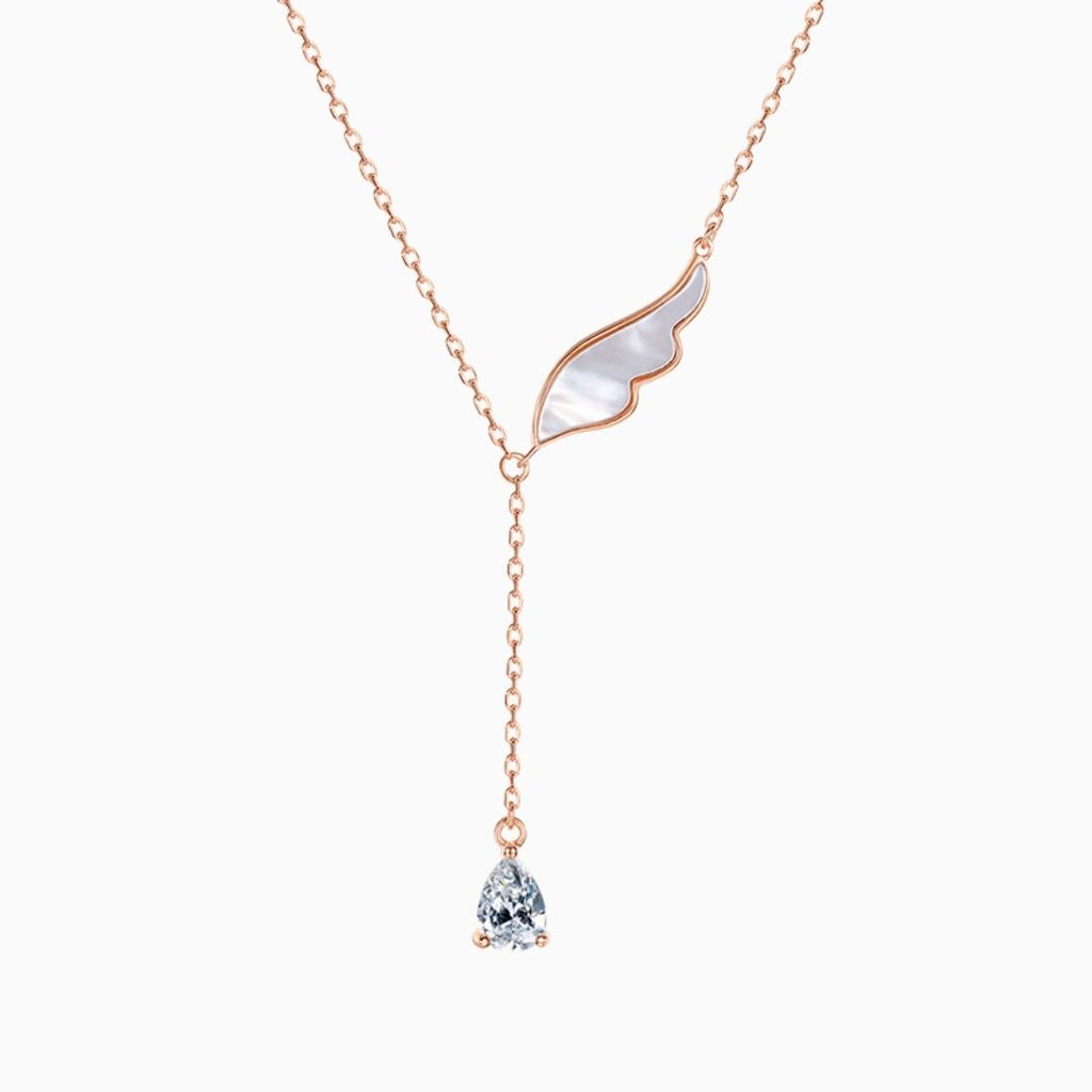 Evangeline Wing Necklace in s925 with rose gold plating